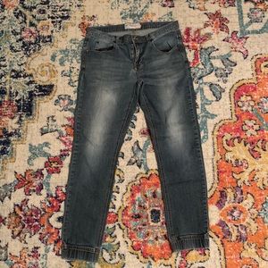 Men’s Cuffed Jeans, these run small